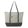 Repose 10oz Recycled Cotton Zippered Tote Standard | Gray | No Imprint | not available | not available