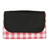 Gingham Roll-Up Picnic Blanket Red with White