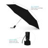 42" totes® 3 Section Auto Open Umbrella Black