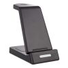TriCharged 3-in-1 15W Wireless Charging Stand Black | No Imprint | not available | not available