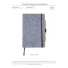 The Goods 8" x 5.5" Recycled Felt Bound Notebook Charcoal | No Imprint | not available | not available