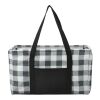 Buffalo Plaid Utility Tote White-Black Trim | No Imprint | not available | not available