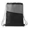 Cross Weave Zippered Drawstring Bag Gray | No Imprint | not available | not available