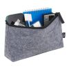 Recycled Felt Zippered Pouch Charcoal | No Imprint | not available | not available