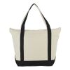 Classic 12oz Cotton Canvas Zippered Boat Tote Standard | Black | No Imprint | not available | not available