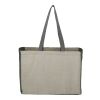 Recycled Cotton Contrast Side Shopper Tote Standard | Natural-Black | No Imprint | not available | not available