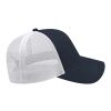 Cap America Two-Tone Trucker Mesh Back Cap Navy Blue-White | No Imprint | not available | not available