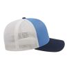 Cap America Premium Trucker Mesh Back Cap Faded Blue-Navy-White