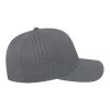 Cap America Perforated Performance Snap Back Cap Graphite | Embroidery | - Across Left Side Seam | 4.00 Inches × 1.50 Inches