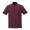 Men's KINPORT SS Stand Collar Polo Maroon Heather | 3XL