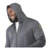 Men's LAVAR Eco Knit Full Zip Hoody Standard | Heather Dark Charcoal | 3XL | No Imprint | not available | not available