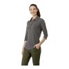 Women's TIPTON Three Qtr Slv Polo Standard | Heather Grey | M | No Imprint | not available | not available