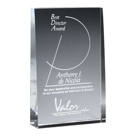 Medium Wedge Award Translucent Clear | No Imprint