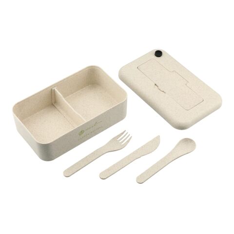 Bamboo Fiber Lunch Box with Utensil Pocket Light Yellow | No Imprint | not available | not available