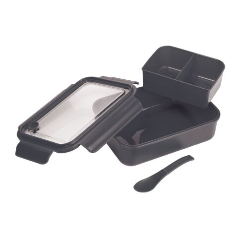 Three Compartment Food Storage Bento Box Black | No Imprint | not available | not available