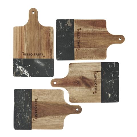 Black Marble and Wood Cutting Board Standard | Black | No Imprint | not available | not available