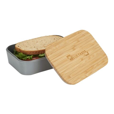 Bamboo Fiber Lunch Box with Cutting Board Lid Standard | Gray | No Imprint | not available | not available