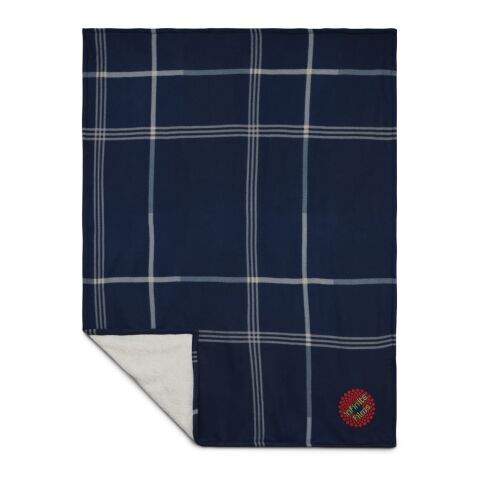 Plaid Fleece Sherpa Blanket Blue | No Imprint | not available | not available