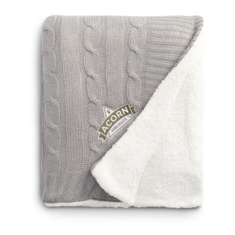 Field &amp; Co.® Cable Knit Sherpa Blanket Gray | No Imprint | not available | not available
