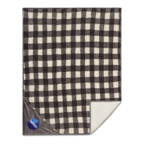 Field &amp; Co.® Double Sided Plaid Sherpa Blanket White-Grey Storm | No Imprint | not available | not available