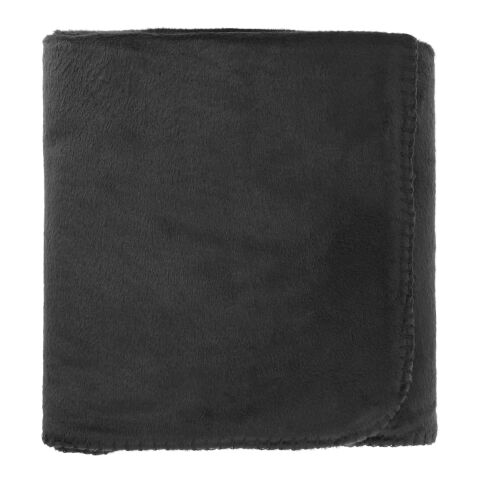100% Recycled PET Fleece Blanket with RPET Pouch Standard | Black | No Imprint | not available | not available