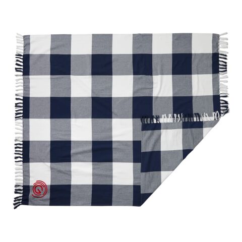 Field &amp; Co. 100% Organic Cotton Check Throw Blanke Navy | No Imprint | not available | not available