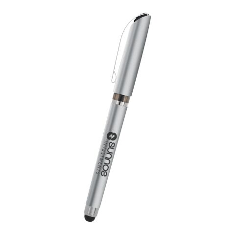 AVENDALE VELVET TOUCH STYLUS GEL PEN Silver with Black | No Imprint | not available | not available