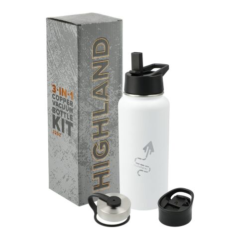 Highland 3-in-1 Copper Vacuum Bottle Kit 32oz Standard | White | No Imprint | not available | not available