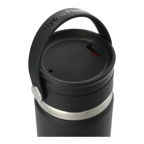 Hydro Flask® Wide Mouth With Flex Sip™ Lid 20oz Standard | Black | Laser Engraving | Centered on tumbler opposite Hydro Flask, - CENTER OF ART 3.75&quot; up from bottom | 1.75 Inches × 4.75 Inches
