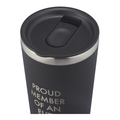 Hydro Flask® All Around™ Tumbler 20oz Standard | Black | Laser Engraving | Centered on tumbler opposite Hydro Flask, - Center of art 3.05&quot; up from bottom | 1.75 Inches × 4.00 Inches