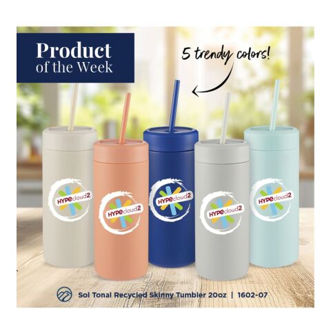 Sol Tonal Straw Tumbler 20oz Standard | White | No Imprint | not available | not available