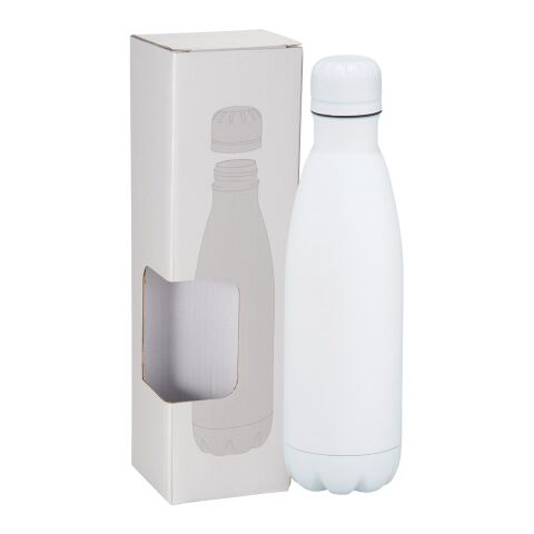 Copper Vacuum Insulated Bottle 17oz w/ Window Box White | No Imprint