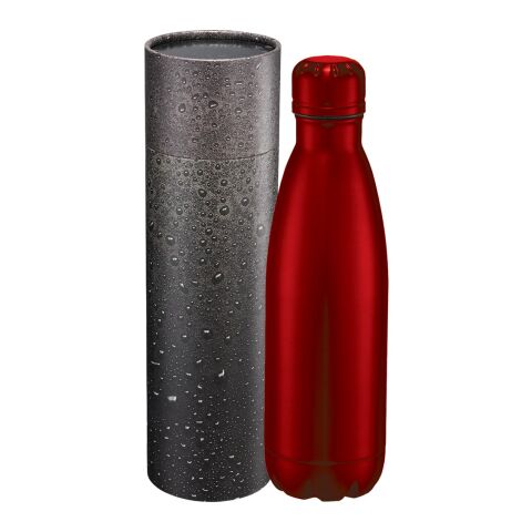 Copper Vac Bottle 17oz With Cylindrical Box Red | No Imprint