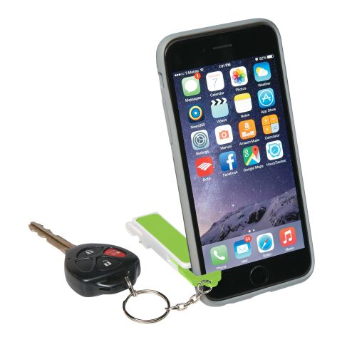 Bottle Opener/Phone Stand Key Chain White/Lime