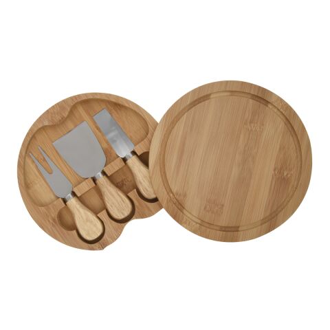 3-Piece Bamboo Cheese Server Kit Brown | No Imprint