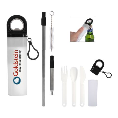 SIP AND SNACK REUSABLE KIT Black | No Imprint | not available | not available