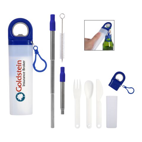 SIP AND SNACK REUSABLE KIT Royal Blue | No Imprint | not available | not available