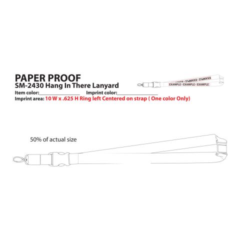 Hang In There Lanyard Gray | No Imprint | not available | not available