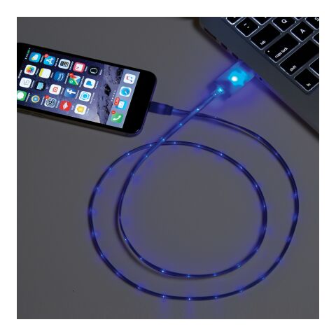 2-In-1 Light Up Charging Cable Blue | No Imprint | not available | not available