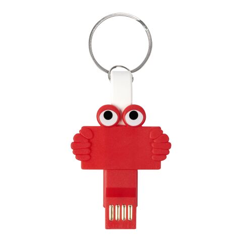 Clipster Buddy 3-In-1 Charging Cable Key Ring Red | No Imprint | not available | not available