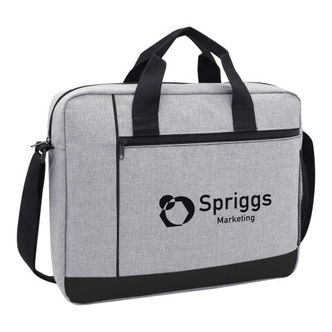 Hancock Heathered Laptop Briefcase Black with Red | No Imprint | not available | not available