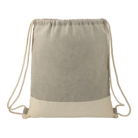 Split Recycled Cotton Drawstring Bag Natural-Gray | No Imprint | not available | not available