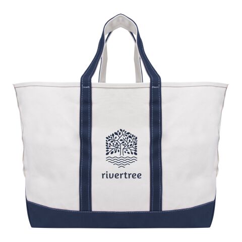 The Madelyn Cotton Canvas Tote Bag Natural with Forest | No Imprint | not available | not available