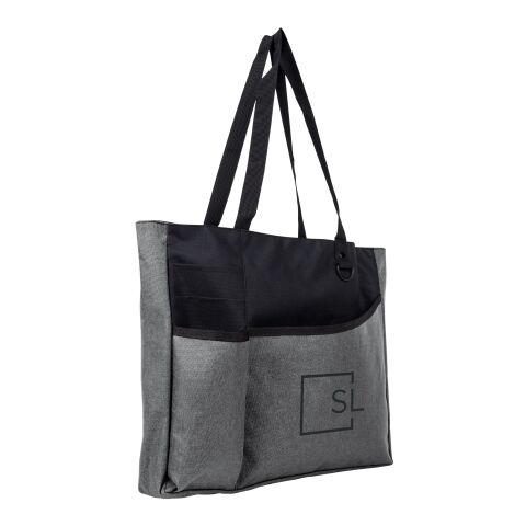Delegate Heathered Tote Bag Black with Red | No Imprint | not available | not available