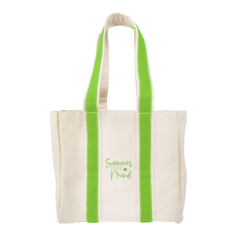Quatre Wine Bottle Tote Bag Natural with Brown