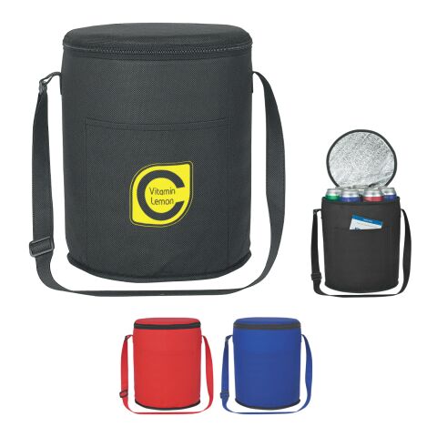 NON-WOVEN ROUND COOLER BAG Black | No Imprint | not available | not available