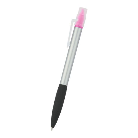 Neptune Pen With Highlighter Silver with Pink | No Imprint | not available | not available
