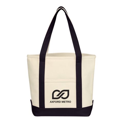 Small Starboard Cotton Canvas Tote Bag Standard | Natural with Forest | No Imprint | not available | not available