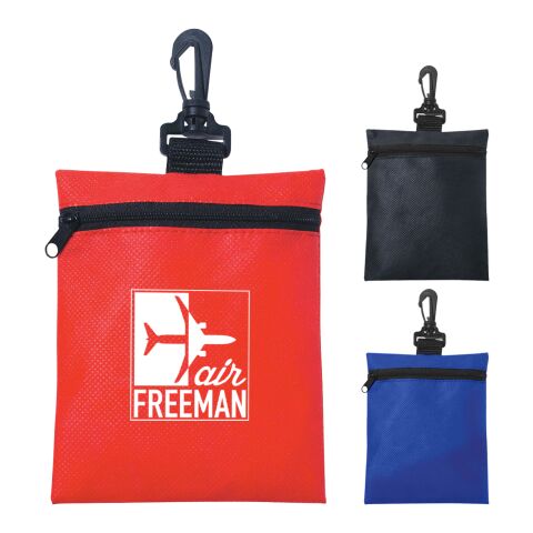 Non-Woven Zippered Pouch Black | No Imprint | not available | not available