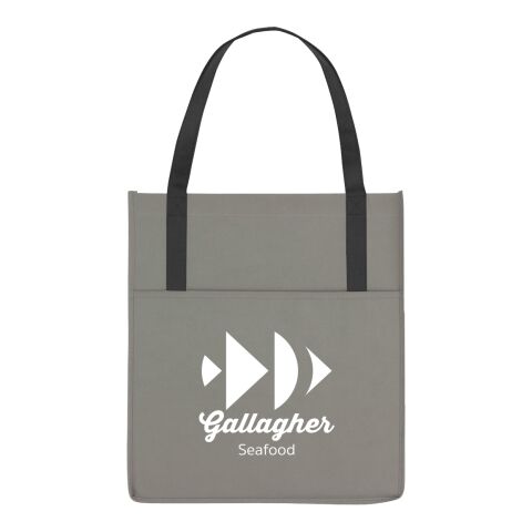 Non-Woven Shopper's Pocket Tote Bag Gray | No Imprint | not available | not available